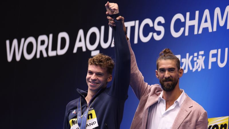 Leon Marchand, 21-year-old French swimming star, breaks Michael Phelps’ last remaining world record