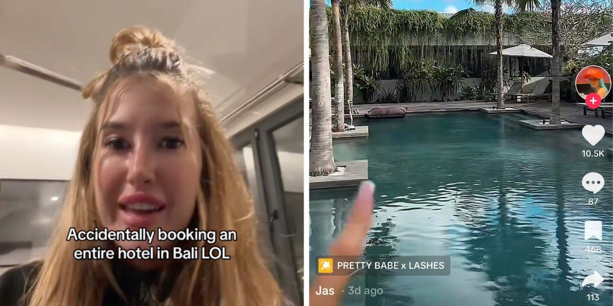 A TikToker Says She Mistakenly Booked an Entire Hotel in Bali