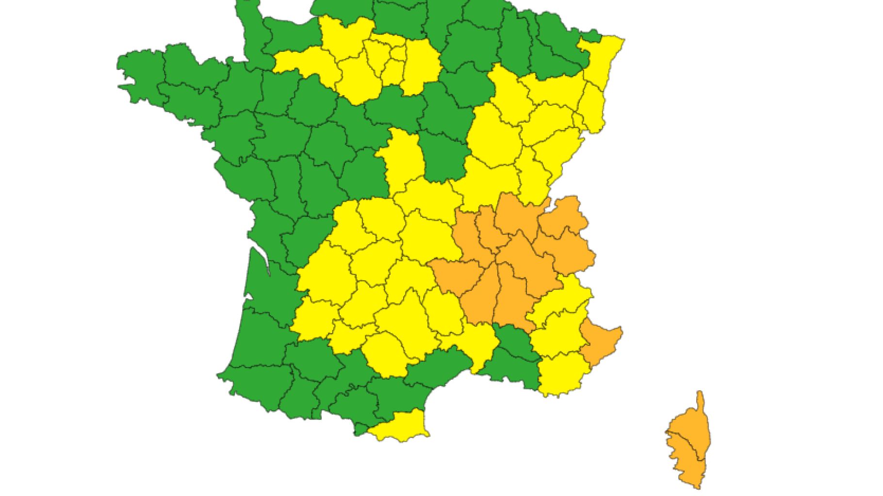 Orages : neuf départements placés en vigilance orange, 3 départements concernés par la canicule