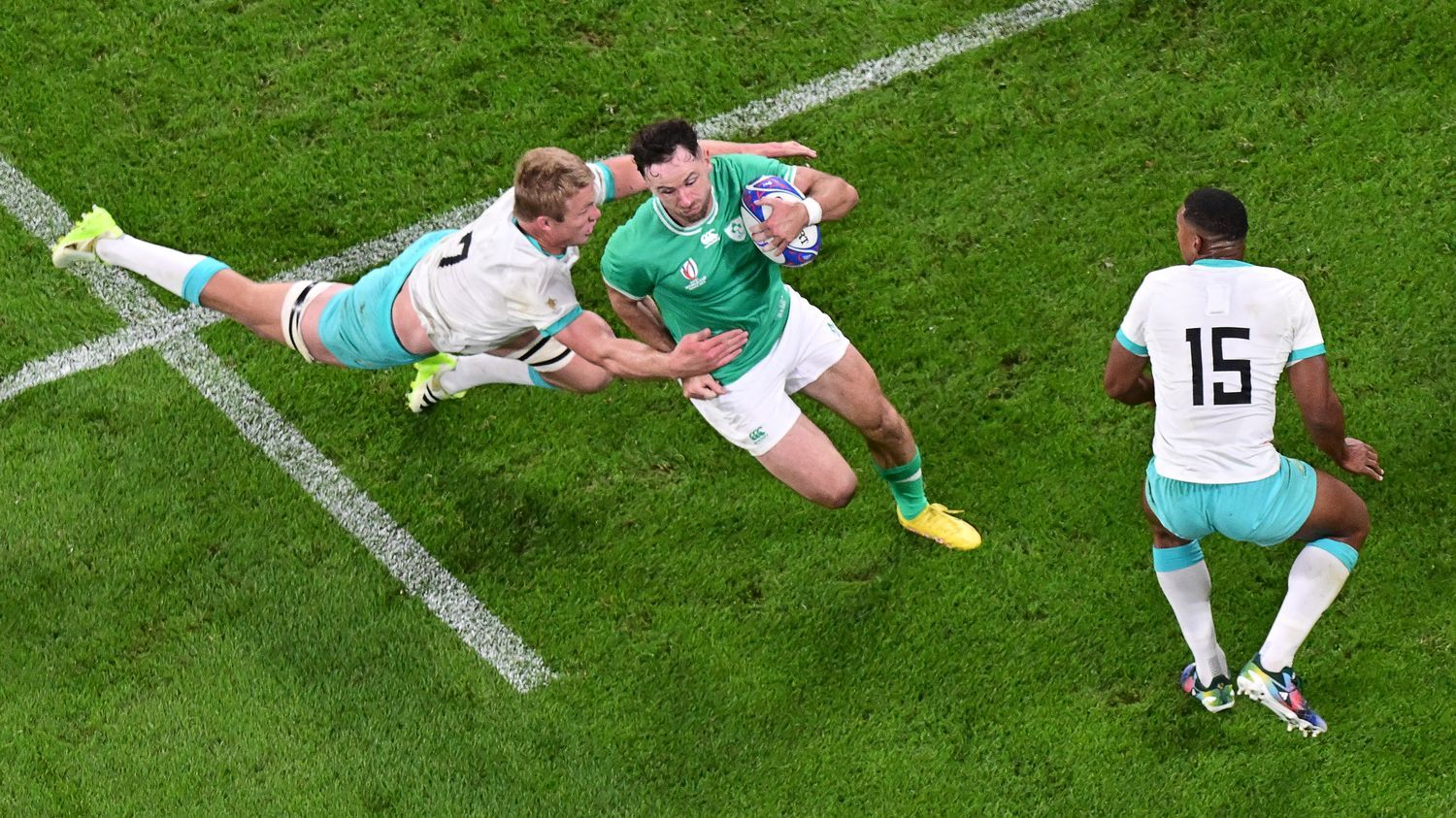 Coupe du monde de rugby : l'Irlande mate l'Afrique du Sud au terme d'un combat épique entre mastodontes (13-8)