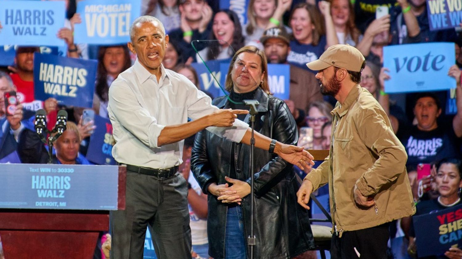 Présidentielle américaine : Barack Obama rappe sur "Lose Yourself" d'Eminem à un rassemblement pour Kamala Harris