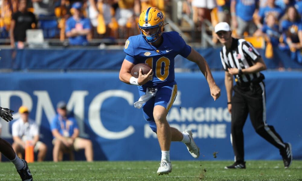 Pitt QB Eli Holstein Carted Off the Field Against Louisville