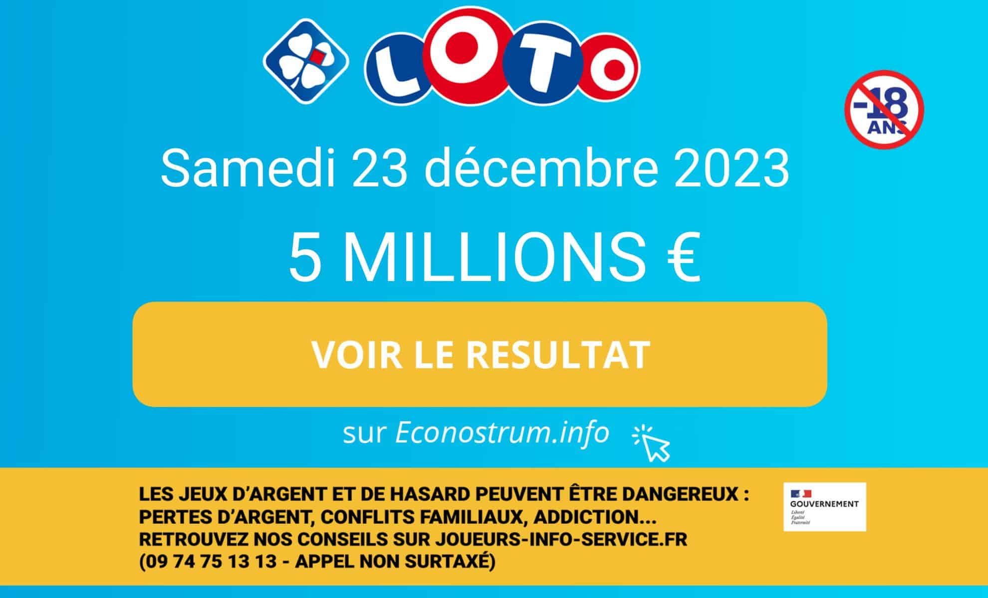 Les résultats du Loto de la FDJ du samedi 23 décembre