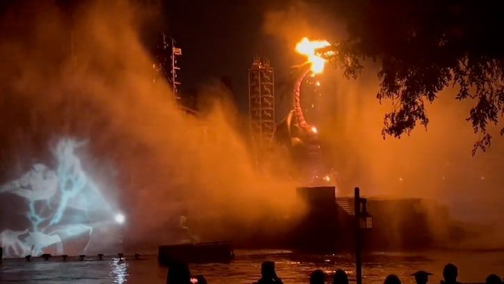 Disneyland’s fire-breathing Maleficent dragon catches fire mid-show