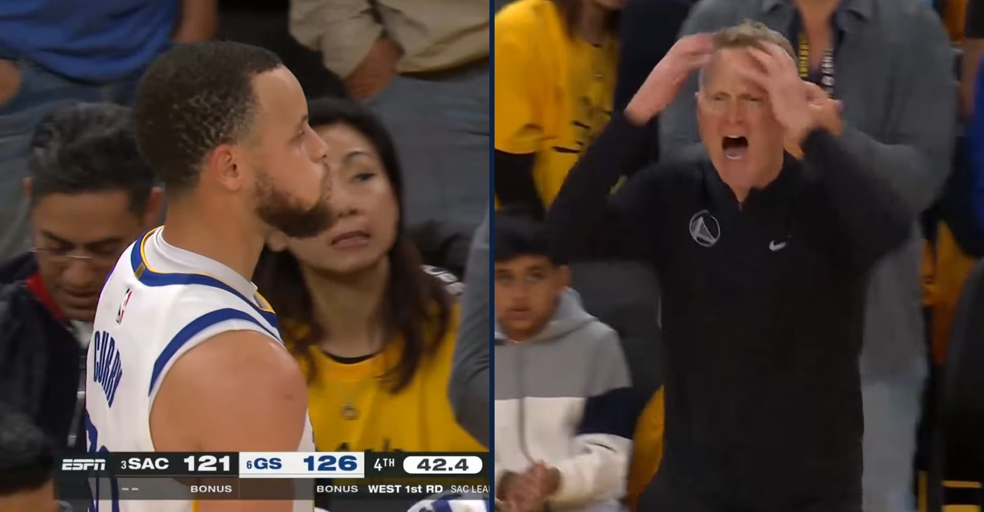 Stephen Curry et l’erreur qui a failli couter la victoire aux Warriors