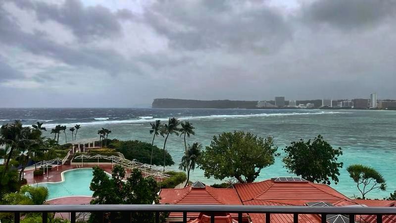 Typhoon Mawar: The strongest part of the storm is impacting Guam with heavy rain and damaging winds