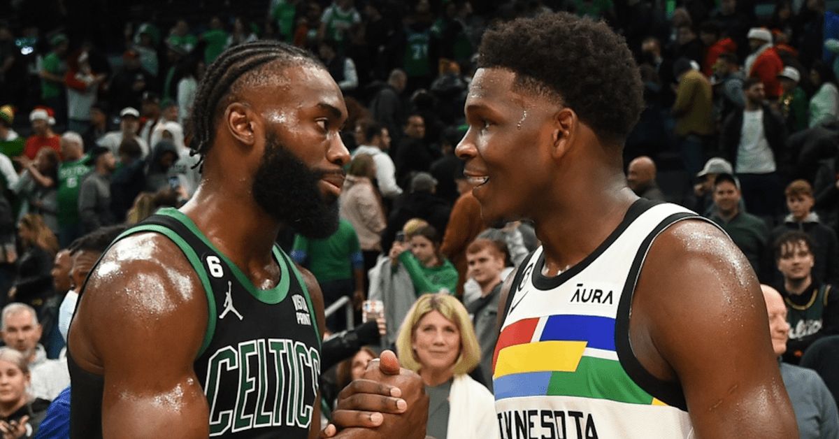 Postgame chat between Anthony Edwards, Jaylen Brown fuels speculation