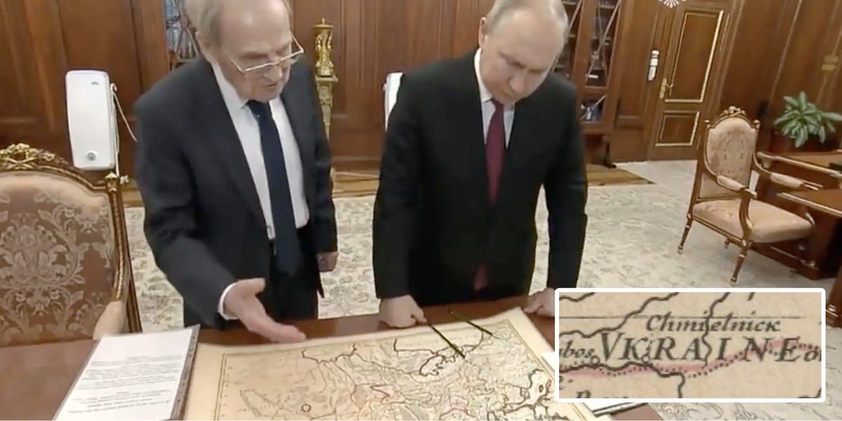 Putin Claims Map Proves Ukraine Isn't Real Despite It Saying 'Ukraine'