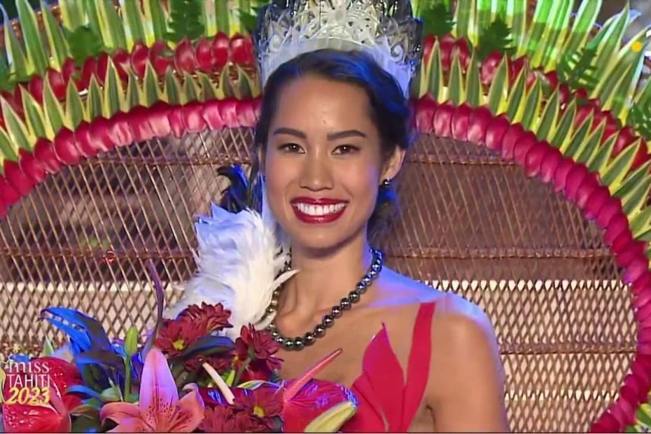 Miss Tahiti 2023 : Ravahere SILLOUX, 24 ans sacrée plus belle femme de Polynésie.