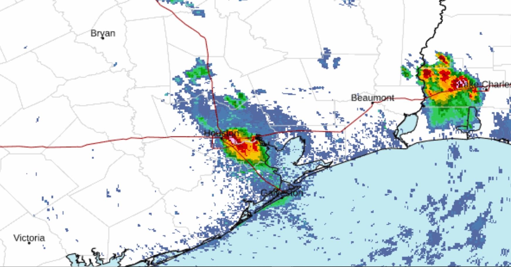 Storm bringing high winds, hail to areas of Houston