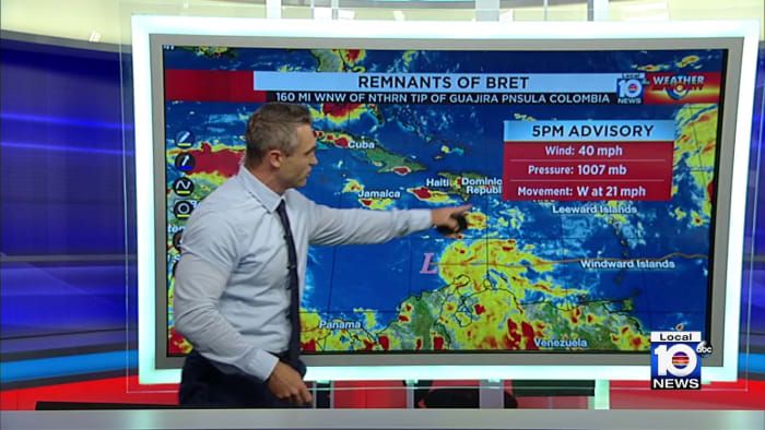 Tropical Storm Cindy to weaken, Bret to dissipate, NHC says