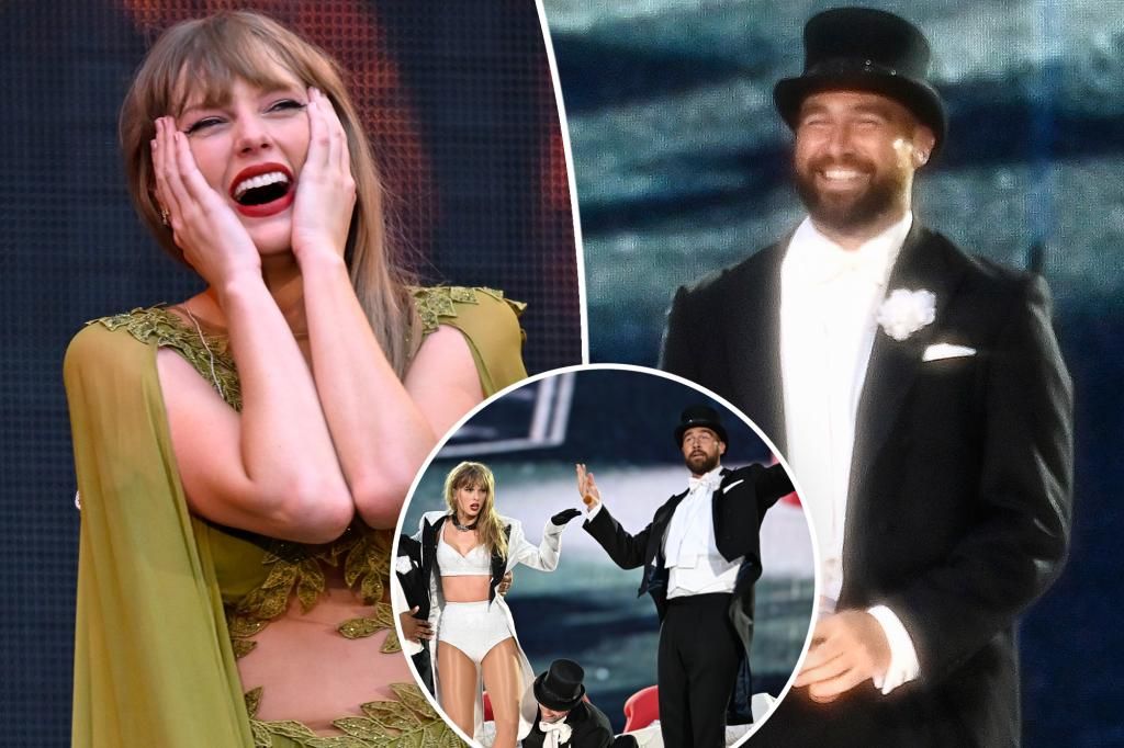 Taylor Swift is 'swooning' over Travis Kelce's Eras Tour performance