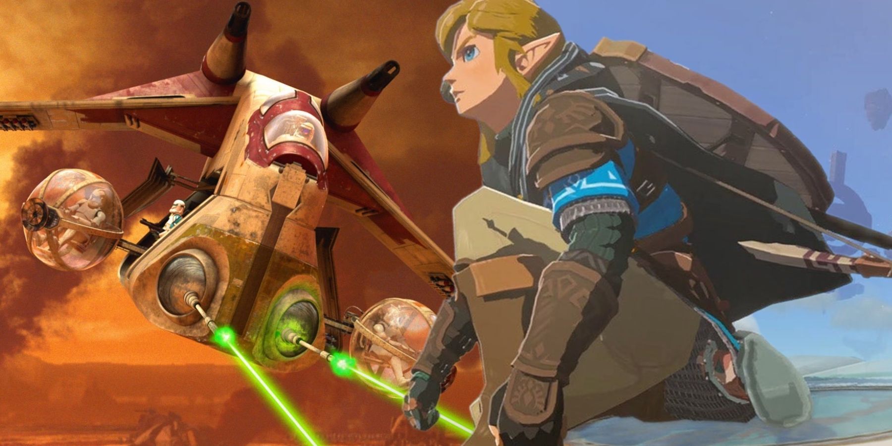 Zelda: Tears of the Kingdom Player Builds Republic Gunship From Star Wars