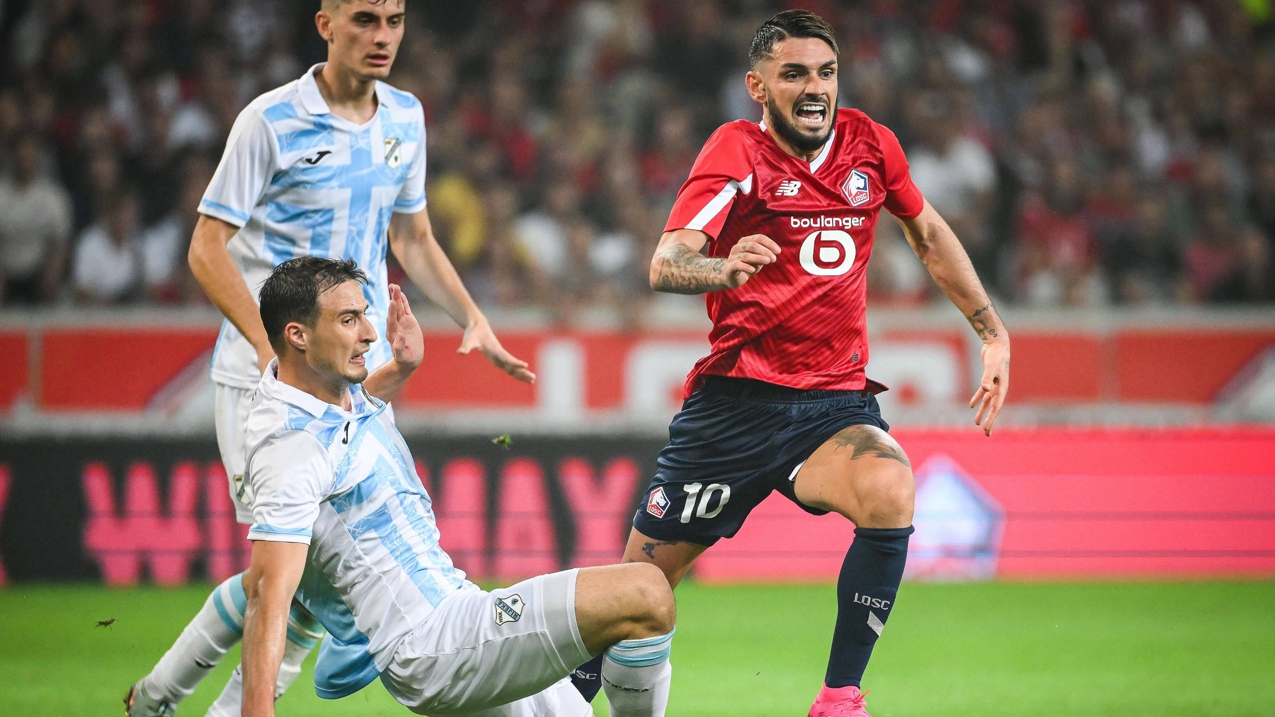 Barrages : Lille domine difficilement Rijeka (2-1) et prend une option sur la qualification