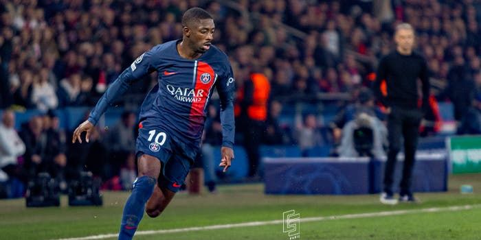 Ousmane Dembélé savoure son premier but avec le PSG