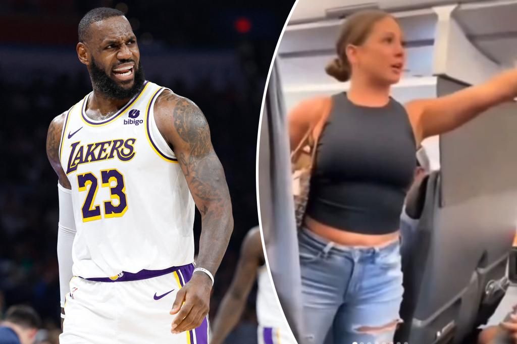 LeBron James invokes 'crazy plane lady' Tiffany Gomas to tout 40-point performance in Lakers win