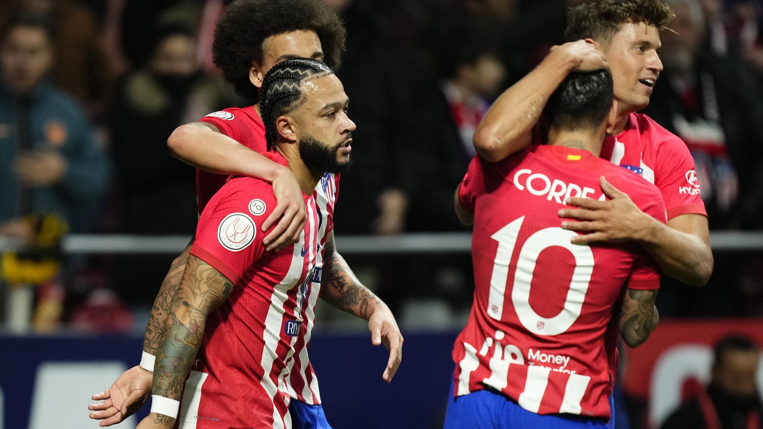 Grâce à un but de Memphis Depay, l'Atlético Madrid bat le FC Séville en quart de finale de la Coupe du Roi