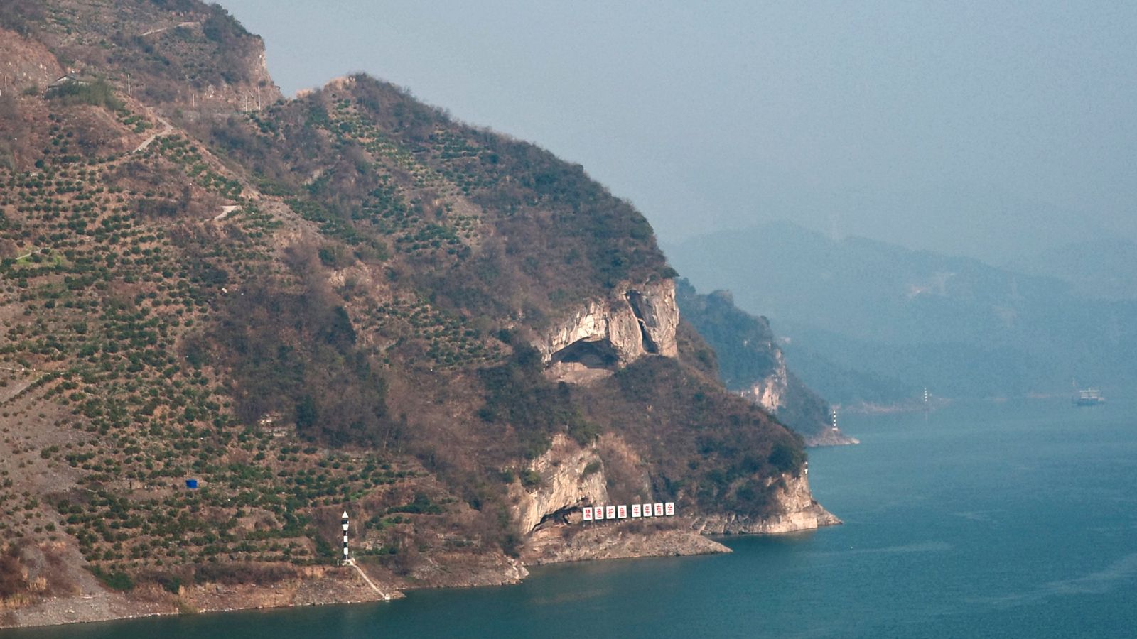 'Puppy Mountain' photo draws onlookers to a Chinese riverside