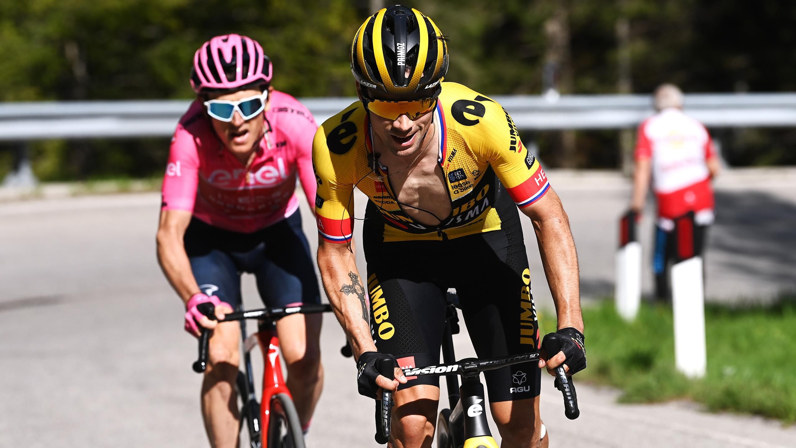 Primoz Roglic nouveau dauphin de Geraint Thomas, Thibaut Pinot 7e : le classement général du Giro après la 18e étape