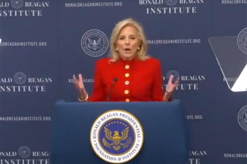 Jill Biden awkwardly tells audience 'thought you might clap' after receiving no applause