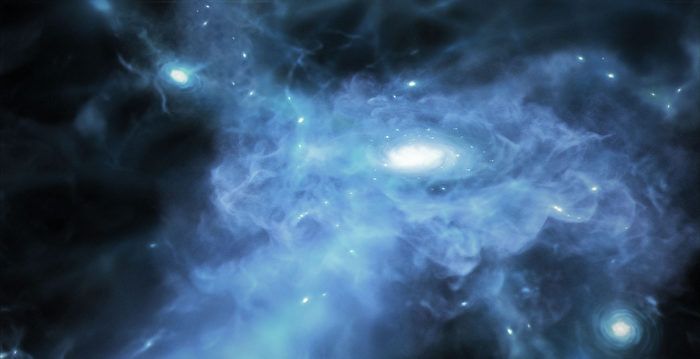 科學家發現宇宙初期星系進食氣體催生恆星