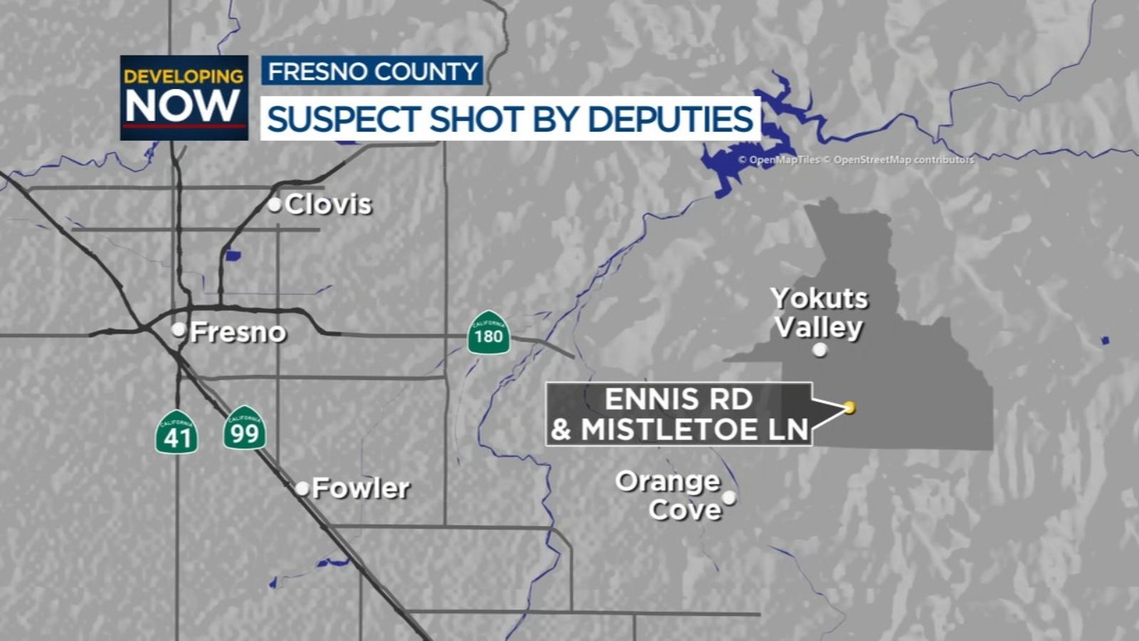 Fresno County sheriff's deputies shoot at suspect in Yokuts Valley, investigation underway