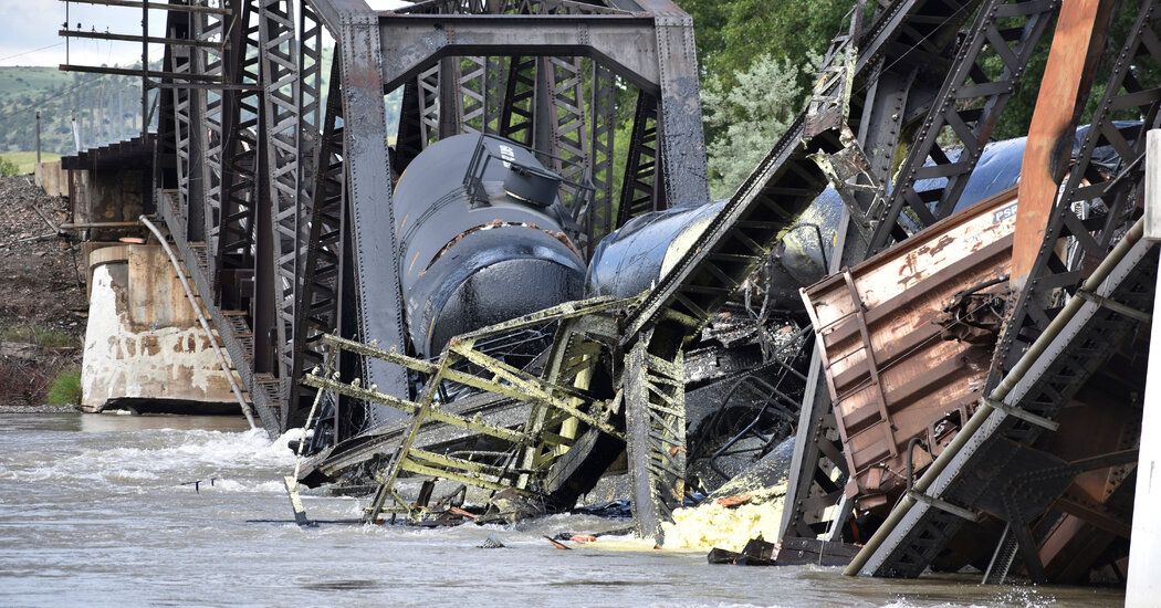 Montana Train Derailment Sends Freight Cars Into Yellowstone River