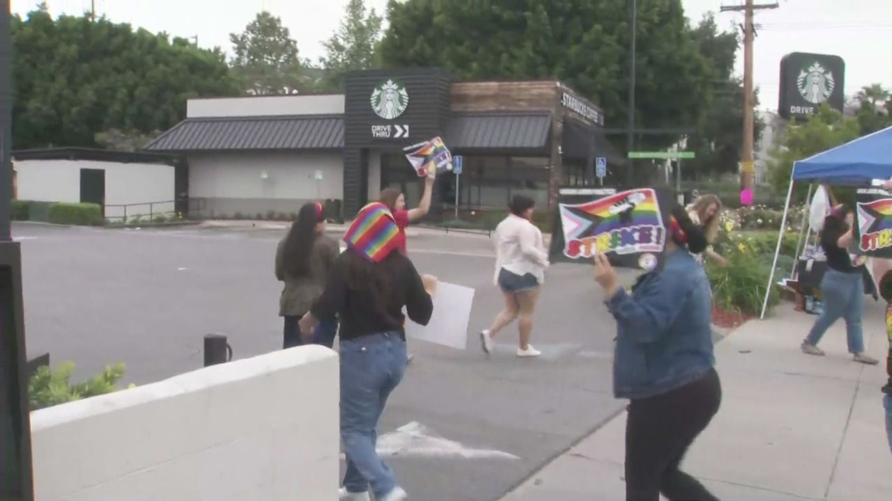 Los Angeles Starbucks workers join nationwide strike over contract negotiations, pride decorations