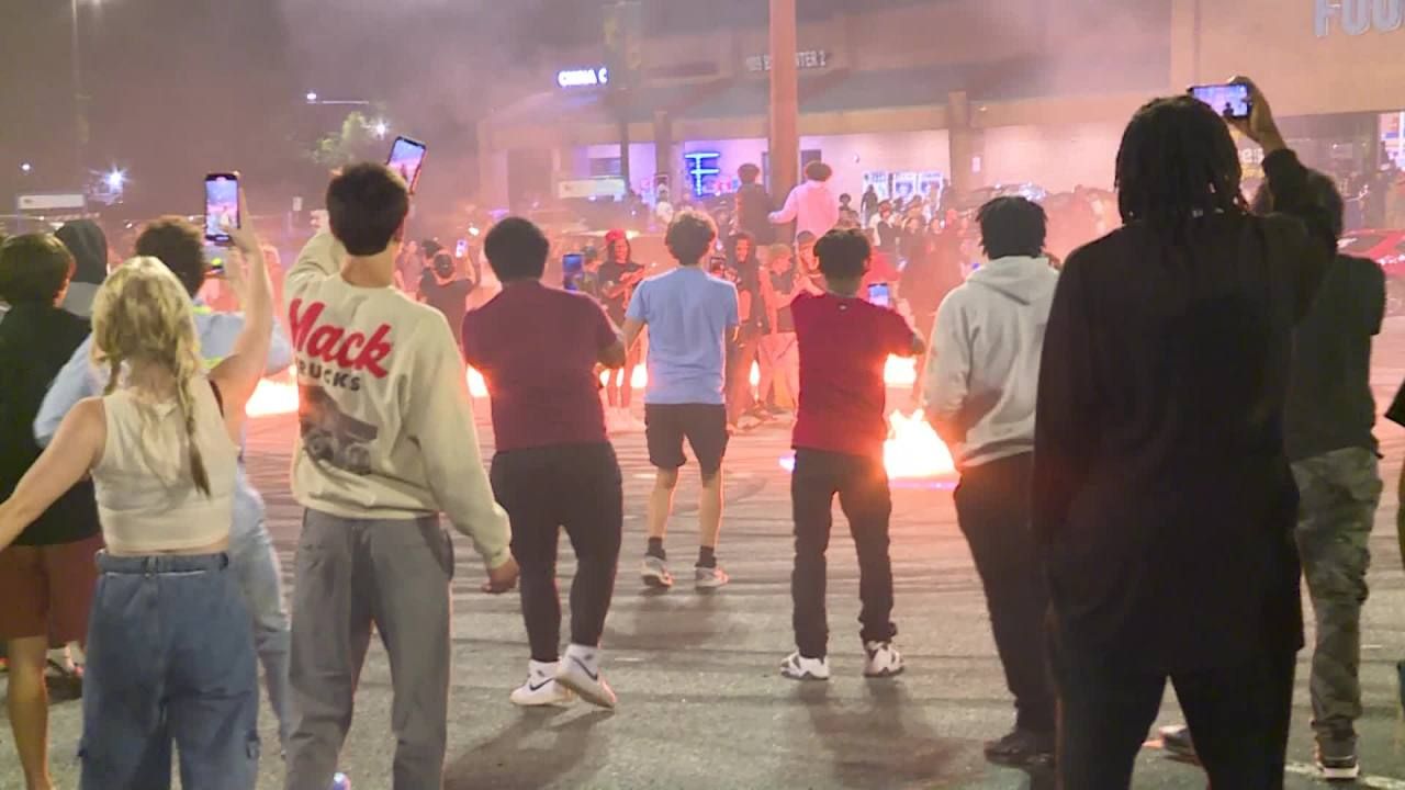 WATCH: Ring of fire formed during ‘street takeover’ at Food Lion in Winston-Salem