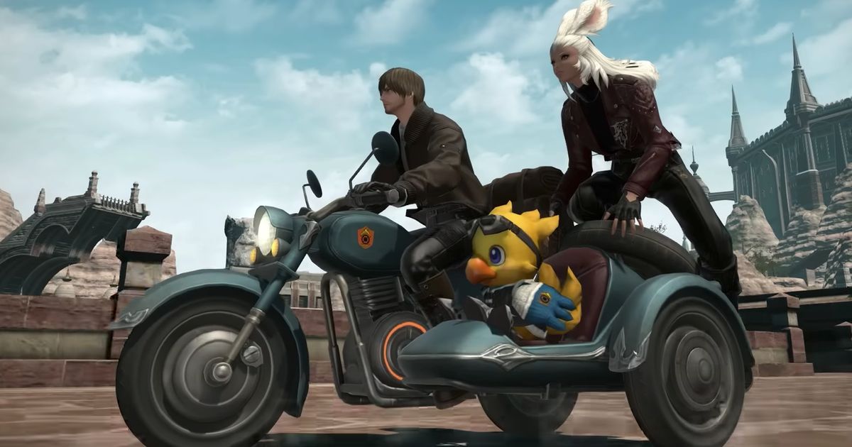 Final Fantasy 14’s new motorcycle mount has its adorable chocobo ride shotgun