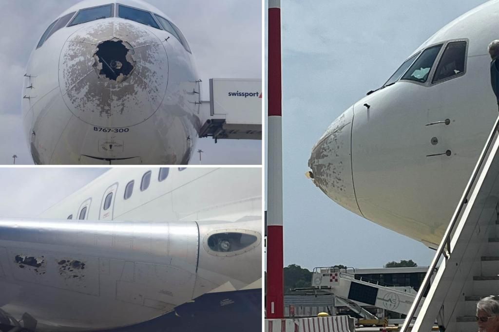 NY-bound Delta flight makes emergency landing after hail damage