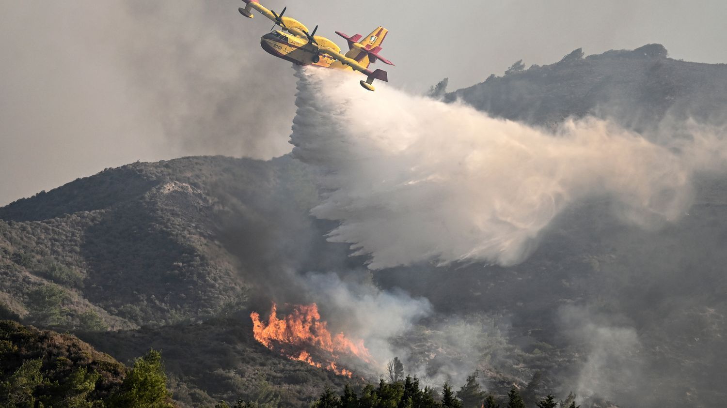 Incendies en Grèce : de nouveaux villages évacués, des records de température attendus mercredi