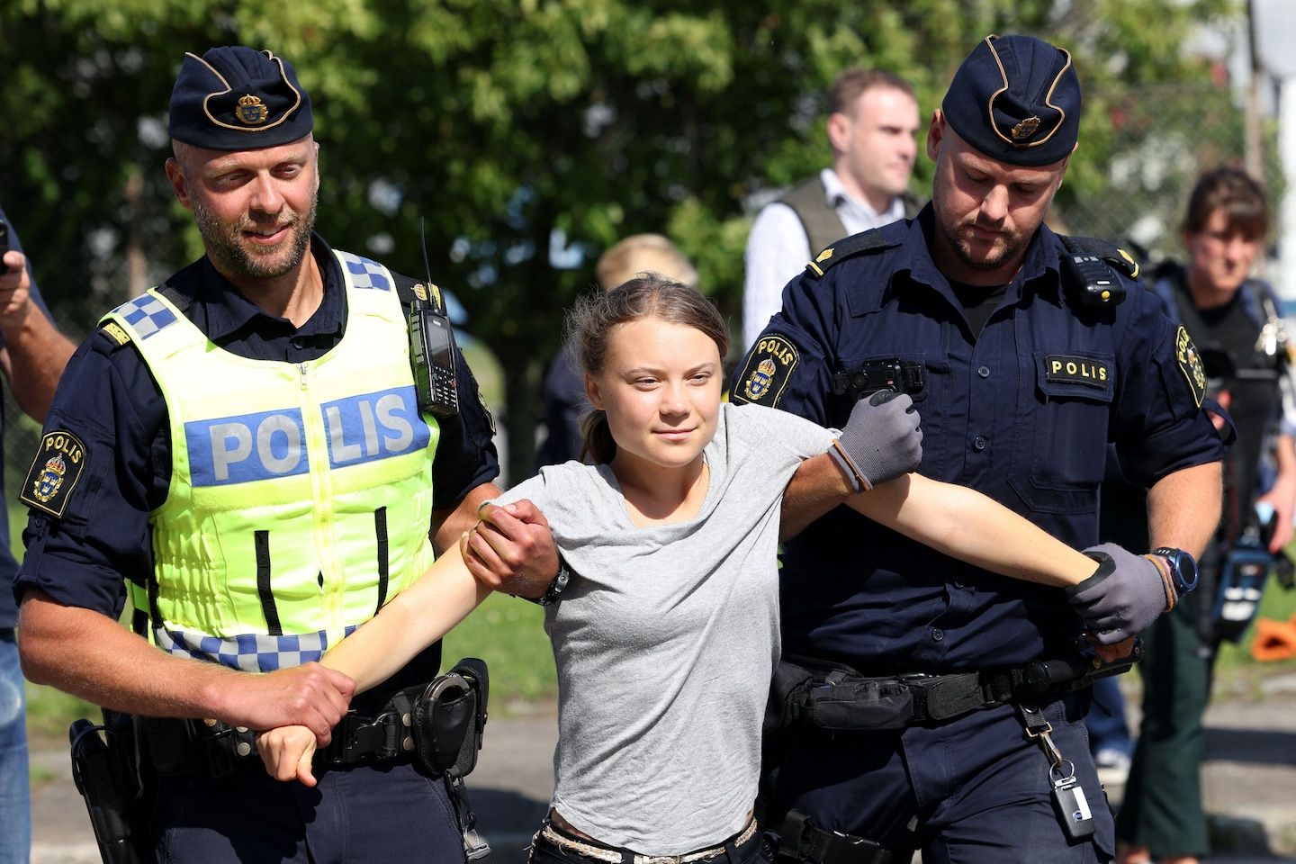 Police remove Greta Thunberg from climate protest hours after court hearing