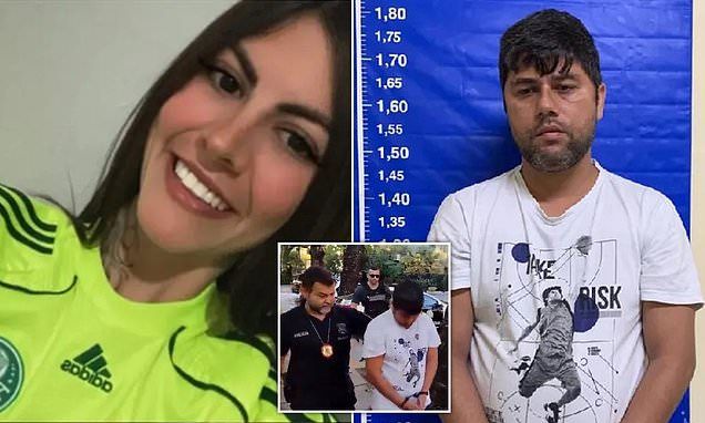 Jonathan Santos is arrested for hurling bottle during Brazilian football match and killing rival fan Gabriela Anelli, 23