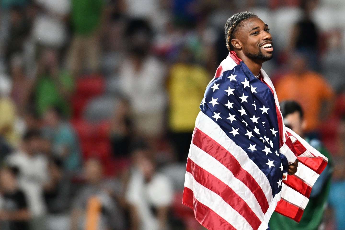 Championnats du monde d’athlétisme 2023 : sept ans après Usain Bolt, Noah Lyles signe à son tour le doublé