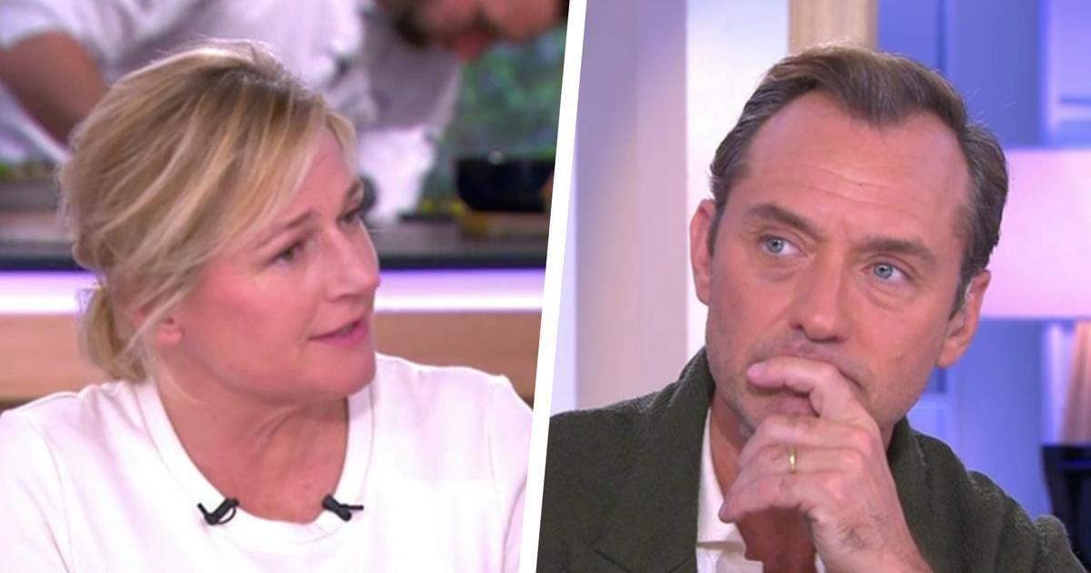 " Ceci est enregistré " : la promesse de Jude Law à Anne-Elisabeth Lemoine en direct dans "C à vous"