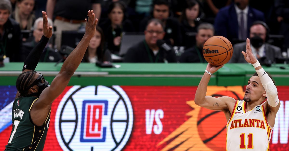 Trae Young once again plays the hero in clutch win over Boston, 119-117