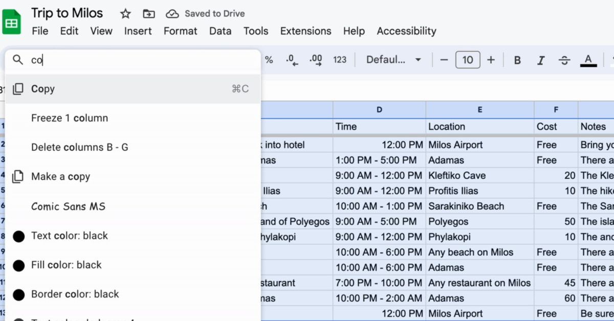 Google adding search to the Docs, Sheets, and Slides toolbar