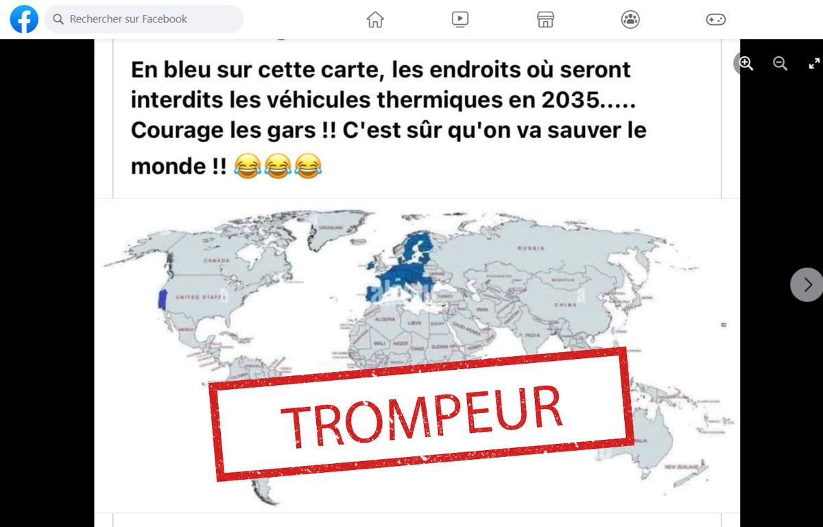 Gare à cette carte sur l’impact de la fin de la vente des véhicules thermiques neufs en 2035