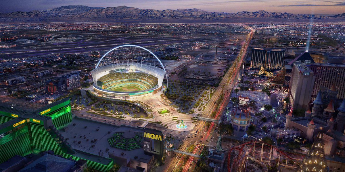 Oakland A’s release renderings of potential Las Vegas Strip ballpark