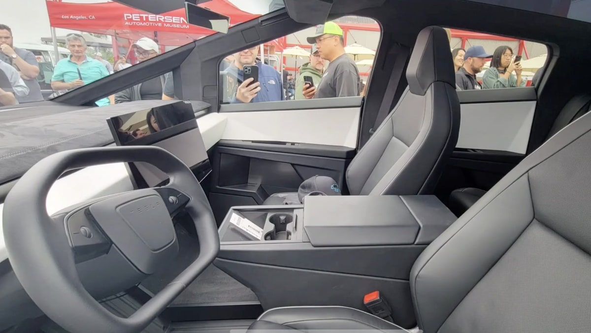 Tesla Cybertruck Shown Off With Possible Ventilated Seats, Camera Cleaner and More [Video]