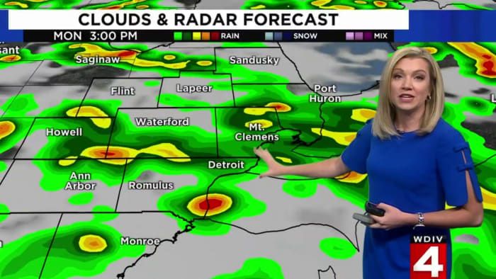 Scattered rain, storm chances continue Monday in Metro Detroit: What to expect