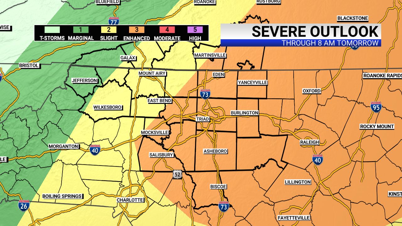 Severe storms possible in the forecast for Monday afternoon