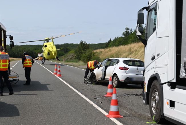 L'hélicoptère du Samu intervient sur un accident sur la RN154 : le secteur de Lèves à éviter