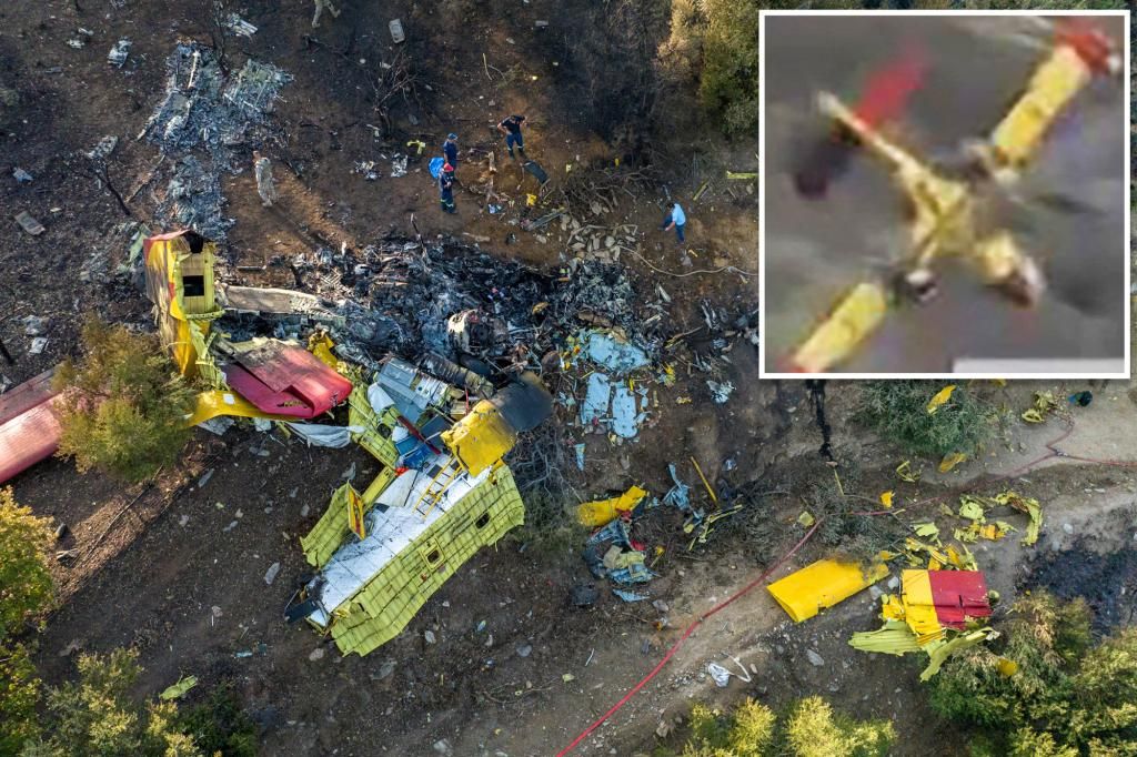 2 pilots dead after crashing plane while fighting wildfires in Greece