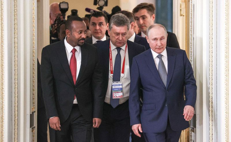 Little love from Africa for Putin at lavish summit