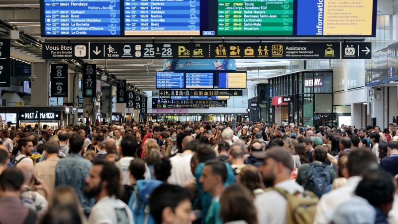 SNCF: France’s high-speed train lines disrupted by ‘coordinated sabotage’ ahead of Paris Olympics opening ceremony