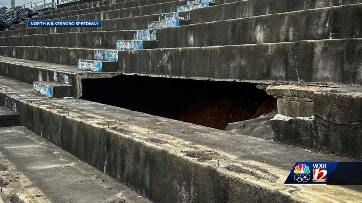 North Wilkesboro Speedway workers discover 700 square foot 'moonshine cave' after sinkhole forms