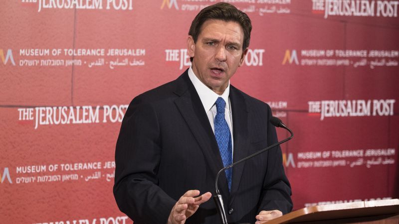 Ron DeSantis: Florida governor offers support for Israel and blasts Disney