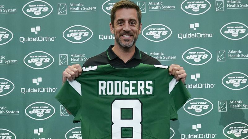 Aaron Rodgers introduced as New York Jets quarterback: 'This is a surreal day for me'